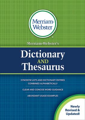 Merriam-Webster's Dictionary and Thesaurus, Newest Edition, Hardcover
