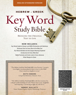 The Hebrew-Greek Key Word Study Bible: ESV Edition, Genuine Leather Black (Key Word Study Bibles)